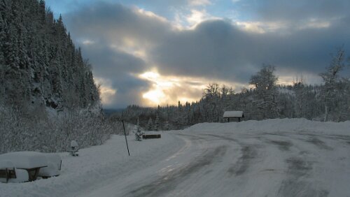 Mosjøen Auf der Fahrt von Trondheim nach Mosjøen