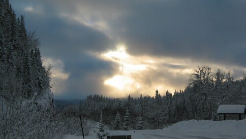 Mosjøen Auf der Fahrt von Trondheim nach Mosjøen