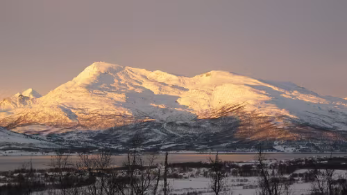 Harstad Sonnenaufgang in der Nähe von Evenskjer, Nähe Harstad