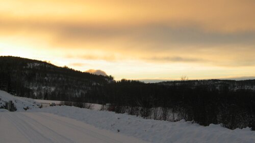 Harstad Sonnenaufgang in der Nähe von Evenskjer, Nähe Harstad