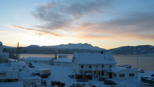 1. Tag Hurtigrute Ankunft in Finnsnes