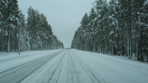 Kuopio Auf der Fahrt von Rovaniemi nach Kuopio