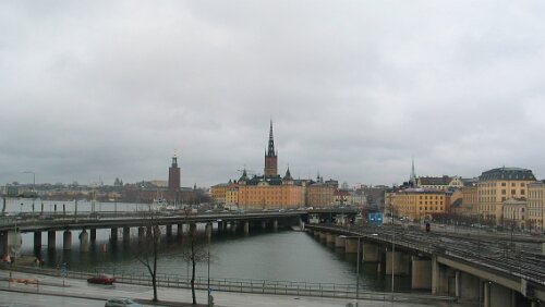 Stockholm Riddarholmen und Stadshuset (Rathaus)