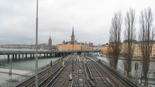 Stockholm Riddarholmen und Stadshuset (Rathaus)