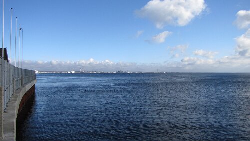 Föhr – Oslo Im Hafen von Helsingør mit Blick nach Helsingborg