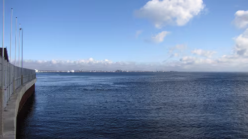 Föhr – Oslo Im Hafen von Helsingør mit Blick nach Helsingborg