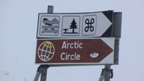 Mosjøen – Harstad Polarkreis, -8°C bei heftigem Schneesturm