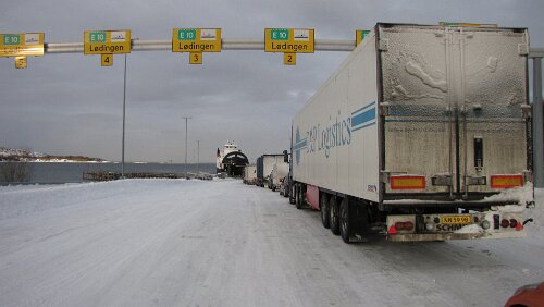 Mosjøen – Harstad Perfekte Ankunft in Bognes für die Fähre nach Lødingen