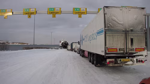 Mosjøen – Harstad Perfekte Ankunft in Bognes für die Fähre nach Lødingen