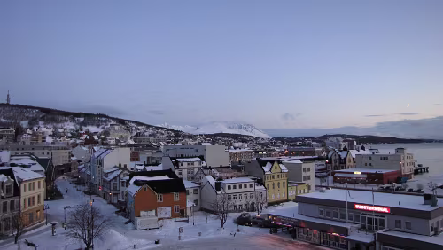 Harstad – Stamsund Ein schöner Tag in Harstad bricht an