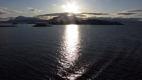 Harstad – Stamsund Herrliches Wetter, Meer, Berge, Schnee…