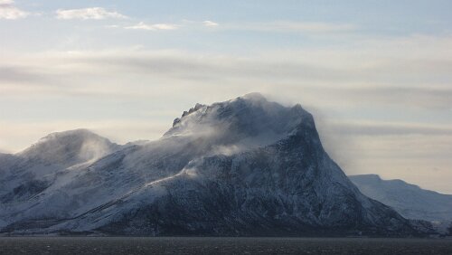 Bodø – Rørvik Ausläufer des Gletschers Svartisen