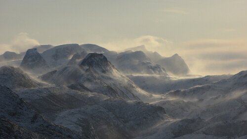 Bodø – Rørvik Ausläufer des Gletschers Svartisen