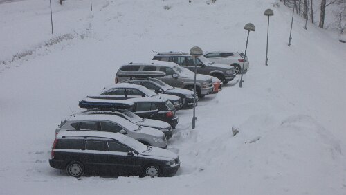 Geilo – Oslo Die ganze Nacht hat es geschneit