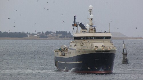 Ålesund – Bergen Blick aus dem Hotel in Ålesund