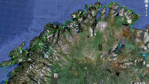 Hurtigrute Mehamn – Tromsø Überblick über die Tour des Tages · Donnerstag: Mehamn, Kjøllefjord, Honningsvåg, Havøysund, Hammerfest, Øksfjord, Skjervøy, Tromsø