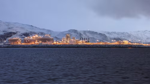 Hurtigrute Mehamn – Tromsø Erdgas-Verflüssigungsanlage