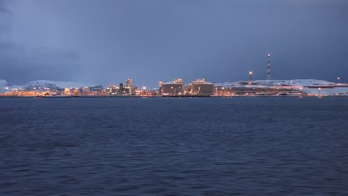 Hurtigrute Mehamn – Tromsø Erdgas-Verflüssigungsanlage