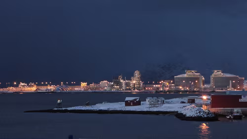 Hurtigrute Mehamn – Tromsø Erdgas-Verflüssigungsanlage