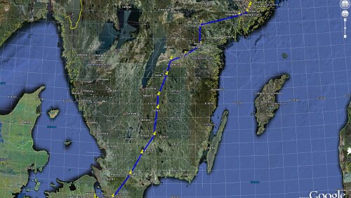 Stockholm C – København H Überblick über die Tour des Tages · Montag: Stockholm C, København H