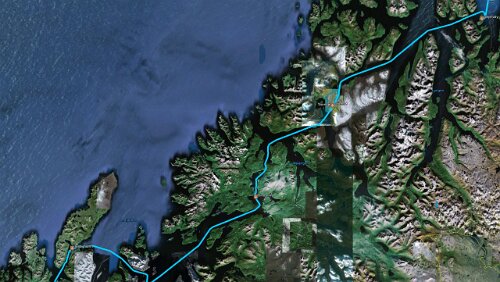 Stokmarknes – Skjervøy Überblick über die Tour des Tages Sonntag: Stokmarknes , Sortland , Risøyhamn , Harstad , Finnsnes , Tromsø , Skjervøy