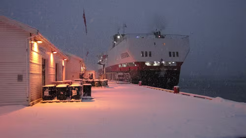 Stokmarknes – Skjervøy M/S Vesterålen in Finnsnes