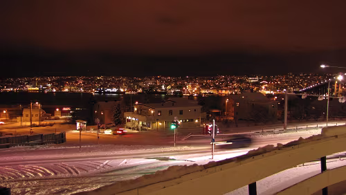 Stokmarknes – Skjervøy Blick auf Tromsø