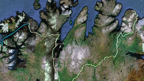 Øksfjord – Hammerfest – Karasjok – Tana bru – Berlevåg Überblick über die Tour des Tages Montag: Øksfjord , Hammerfest , Hammerfest FFR H.adm - Karasjok rb.st, Karasjok rb.st - Tana bru, Tana bru - Berlevåg,...
