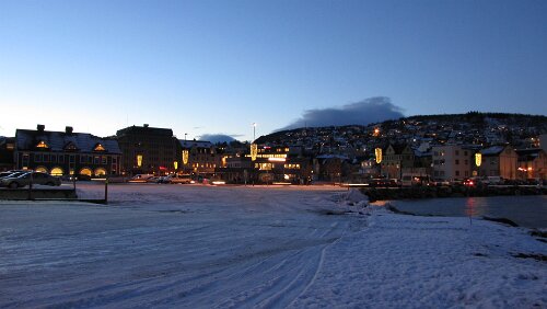 Tromsø – Harstad – Narvik In der Mitte das Busterminal