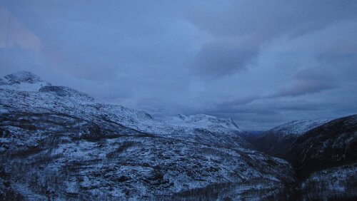 Narvik – Boden C Blick auf das Kalveholsfjellet
