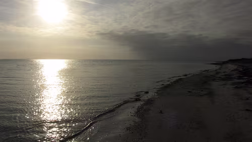 Odder Die Sonne scheint am frühen Morgen