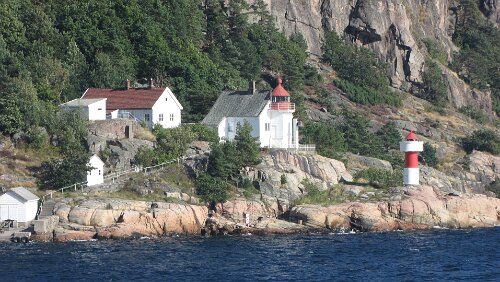 Odder – Sandnes Altes Leuchtfeuer in der Hafeneinfahrt von Kristiansand