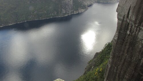 Preikestolen Der Lysefjorden von der Kanzel aus gesehen