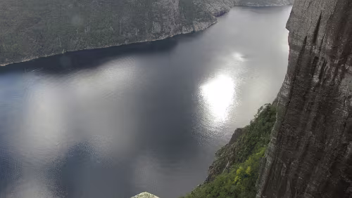 Preikestolen Der Lysefjorden von der Kanzel aus gesehen