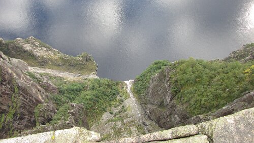 Preikestolen Blick über die Kante