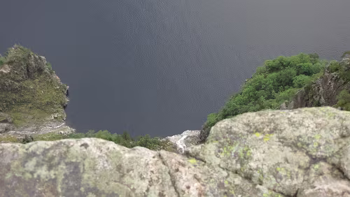 Preikestolen Blick über die Kante