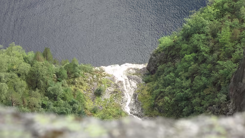 Preikestolen Blick über die Kante