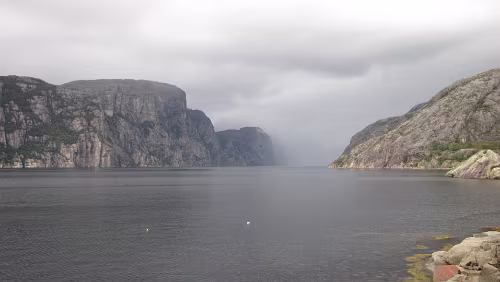 Preikestolen Und schon wieder zieht ein Schauer heran