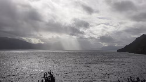 Sandnes – Fotlandsvåg Blick auf den Hardangerfjord