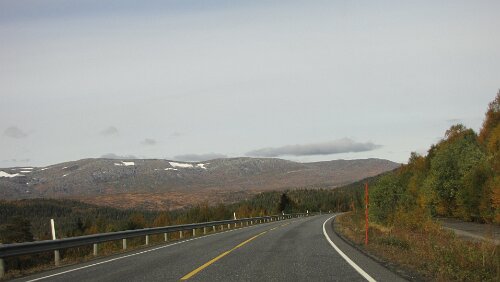 Trondheim – Bognes Auf der E6 in Richtung Trondheim