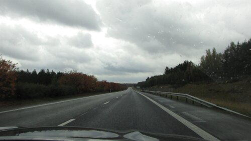 Uppsala – Malmö Auf der E4 in Richtung Malmö am Trafikplas Skillingaryd Södra