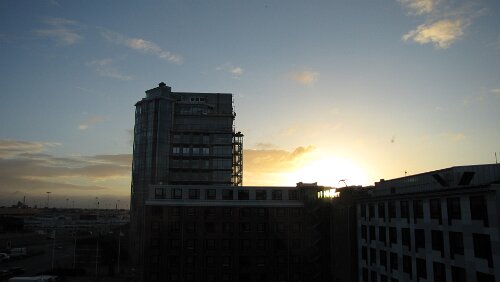 Malmö – Hahnstätten Blick aus dem Hotel in Malmö am Morgen