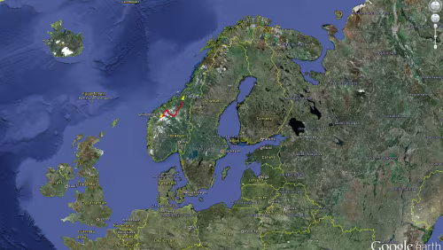 Norge 2012 Samstag, Gesamtstrecke 515 km, Fahrzeit incl. Pausen 11:50 h