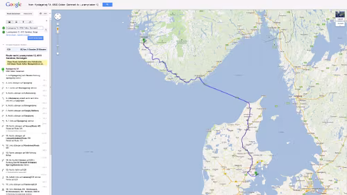 Tour Planung 03 - Kystagervej 7A, 8300 Odder, Dänemark nach Luramyrveien 12, 4313 Sandnes, Norwegen - Google Maps - Opera Mo 17.09.2012 – Odder - Sandnes Größere Kartenansicht