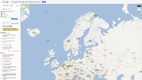 Tour Planung 13 - Brugata 2, 9800 Vadsø, Norwegen nach Hahnstätten - Google Maps - Opera Do 27.09.2012 – Vadsø - Grense - ?