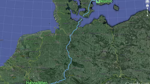 Hahnstätten – Malmö Samstag: Hahnstätten - Malmö, 9 Std. 14 Min. / 871.88 km