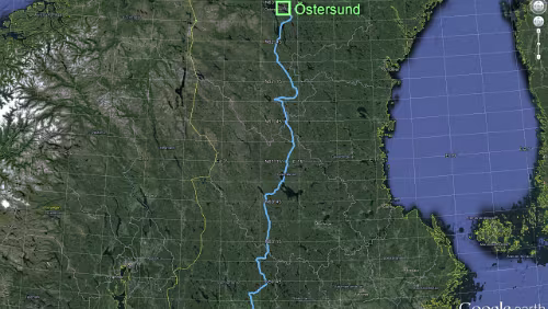 Kristinehamn – Östersund Montag: Kristinehamn - Östersund, 6 Std. 41 Min. / 547.02 km
