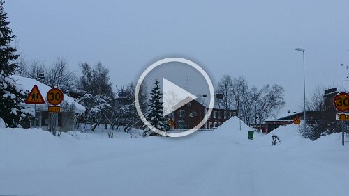 Koskullskulle – Tromsø Fahrt von Sverige nach Suomi von Karesuando nach Kaaresuvanto auf der Via Lappia bei frischen -17°C