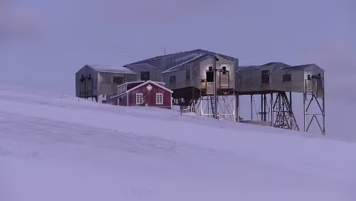 Longyearbyen Taubanesentralen, erbaut 1957