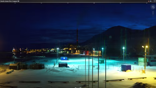 WebCams Svalbard Livecam Port of Longyear 21.01.2015